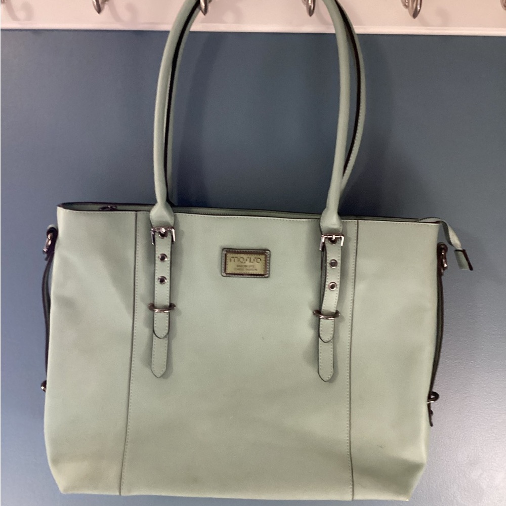 Mosiso Light Green Tote Bag